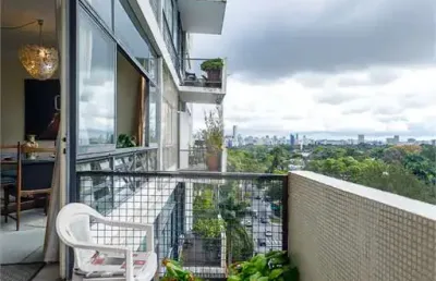 Apartamento com vista eterna, terraço, 3 dorm,. 1 suíte, 2 vagas, parte plana dos jardins
