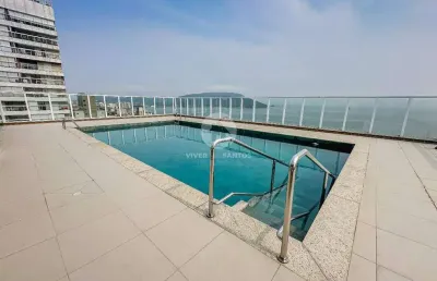 Apartamento garden, com lazer, 3 quartos, 2 suítes, 2 vagas, embaré, em santos/sp