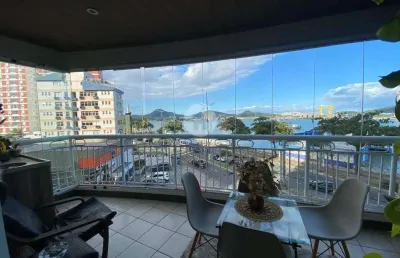 Apartamento vista mar estilo resort na ponta da praia
