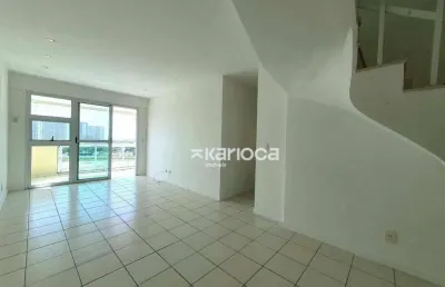 Cobertura com 3 dormitórios à venda, 170 m² por r$ 1.210.000 -  avenida salvador allende - recreio dos bandeirantes - rio de janeiro/rj