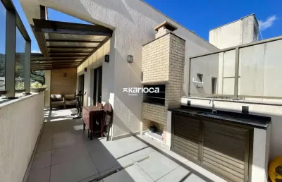 Cobertura com 4 quartos  a venda 157m² no condominio  freendon da  freguesia