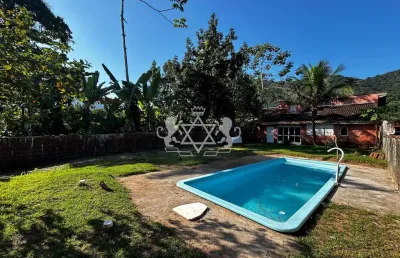 Casa à venda, mar verde ii, 3 dormitórios sendo 1 suíte, churrasqueira e piscina caraguatatuba, sp.