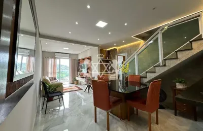 Cobertura duplex 166 m2 à venda, cidade jardim, caraguatatuba, sp