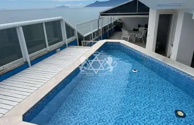 Cobertura para locação com 490m na praia martim de sá, caraguatatuba, sp