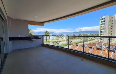 Apartamento alto padrão a venda, 03 dorm, 01 suíte,vista para o mar, no indaiá, caraguatatuba.