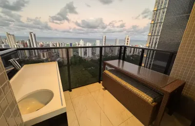 Belo apartamento com 2 suites - mobiliado - 21. andar - 02 vagas soltas  - miramar joão pessoa pb