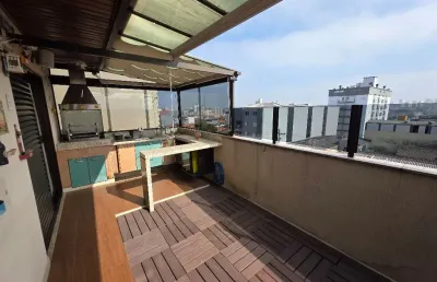Cobertura duplex mobiliada (140m²) com terraço gourmet no bairro santa maria – são caetano do sul
