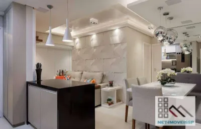 Apartamento 2 dormitórios (74m²), 1 suíte, terraço grill, 2 vagas. um show de apartamento