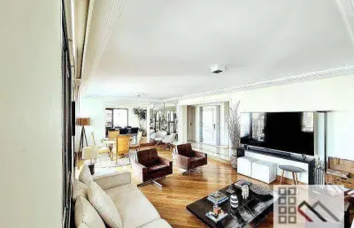 Apartamento 4 dormitórios (265m²), 4 suítes, varanda, 4 vagas. próximo do shopping ibirapuera