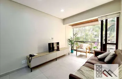 Apartamento 2 dormitórios (61,64m²),1 suíte, 2 vagas, mobiliado, varanda. a duas quadras da avenida paulista