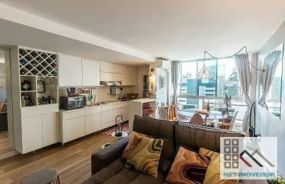 Apartamento duplex1 dormitório (49m²), 1 suíte, 1 vaga. na região nobre do itaim bibi