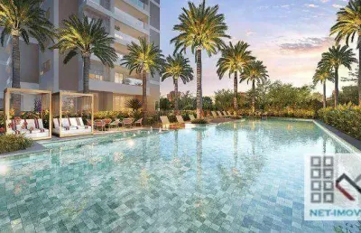 Apartamento 1 dormitórios (46m²), 1 suíte, varanda. próximo da estação brooklin do metrô