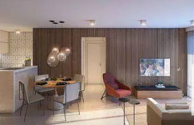 Apartamento 1 dormitórios (57m²), 1 banheiro social, terraço, 1 vaga.  próximo da estação campo belo