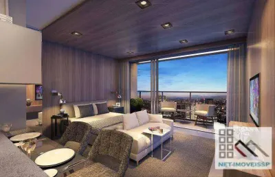 Apartamento 1 dormitório (56,6m²), 1 banheiro, 1 vaga, terraço. lindíssima vista panorâmica para a cidade