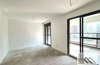 Apartamento 1 dormitório (40,56m²), varanda, 1 vaga. a 100 metros da estação brooklin do metrô