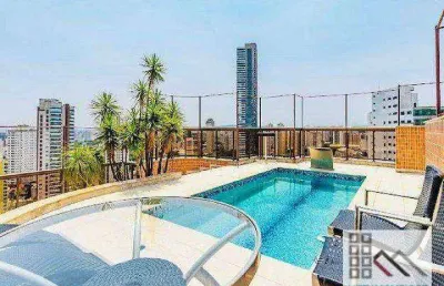 Cobertura duplex 4 dormitórios (335m²), 3 suítes, 5 vagas. cobertura magnifica no anália franco