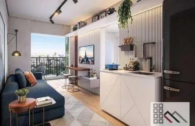Apartamento 2 dormitórios (51,97m²), 1 banheiro, terraço, 1 vaga. a 400 metros da estação campo belo
