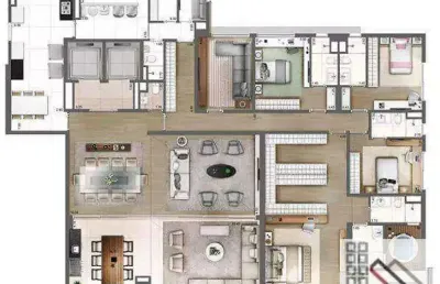 Apartamento 4 dormitórios (343m²), 4 suítes, varanda, 5 vagas. próximo do shopping vila olímpia