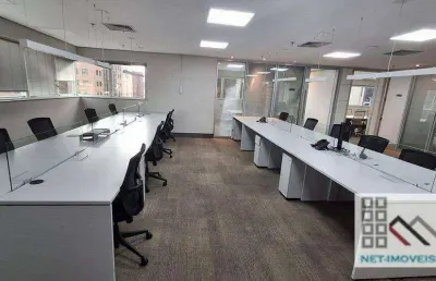 Conjunto comercial (182m²), 4 banheiros, mobiliado, 8 vagas. região nobre do itaim bibi