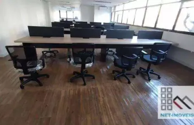 Conjunto comercial (133m²), mobiliado, 3 banheiros, 2 vagas. ao lado do shopping vila olímpia