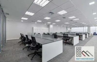Conjunto comercial (562m²), 4 banheiros, 15 vagas. totalmente mobiliado. ao lado do shopping vila olímpia