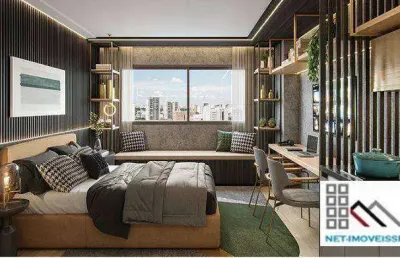 Studio 1 dormitório (28,83m²), 1 banheiro, terraço. próximo da estação do metrô borba gato