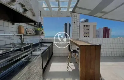 Cobertura com 264m² para vender com 03 suítes no bairro candeias em jaboatão dos guararapes