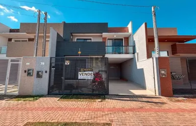 Sobrado para venda em guarapuava, boqueirão, 3 dormitórios, 1 suíte, 2 vagas