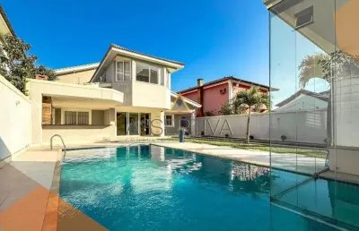Barra da tijuca cristal lake locação casa 5 suítes totalmente reformada