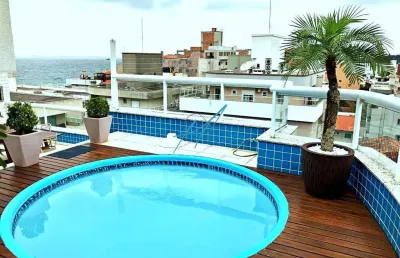 Cobertura à venda em bombinhas, distrito de canto grande, com 3 suítes, com 139.2 m²
