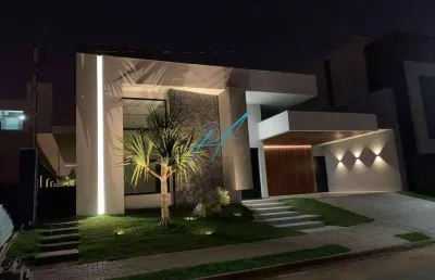 Casa à venda em maringá, chácaras aeroporto, com 3 suítes, com 255 m², ecogarden residence