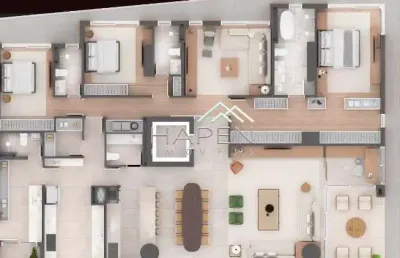 Apartamento com 3 quartos à venda na rua deputado heitor alencar furtado, --, ecoville, curitiba por r$ 4.691.575