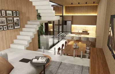 Casa em condomínio fechado com 3 quartos à venda na rua josé gava, --, pilarzinho, curitiba por r$ 839.000