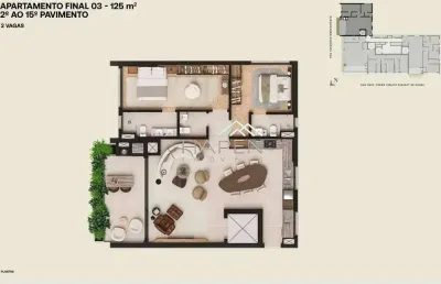 Apartamento com 2 quartos à venda na rua professor pedro viriato parigot de souza, --, ecoville, curitiba por r$ 2.125.000