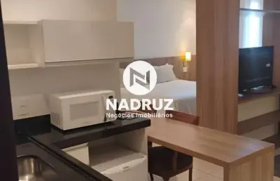 Flat/apartamento de 1 dormitório, com mobília completa.  total estrutura de lazer, serviços e comércio na melhor localização da cidade. 1 vaga de garagem.