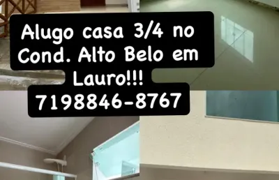 Casa duplex 3/4  no condomínio alto belo na caixa d'agua em lauro de freitas