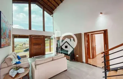 Exuberante sobrado  com 5 dormitórios à venda, 600 m² por  - cond. village paraibuna - paraibuna/sp