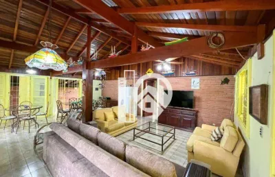 Casa com 4 dormitórios à venda, 200m da praia, 188 m² - lagoinha - ubatuba/sp