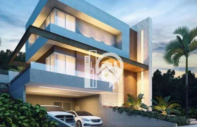 Casa alto padrão com 4 suítes e escritório à venda, 414 m² condomínio alphaville são josé dos campos/sp