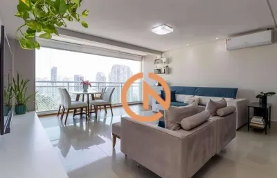 Cobertura duplex mobiliada no brooklin com amplo terraço e vista livre