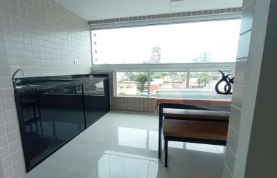 Lindo apartamento de 2 dormitórios com suíte a venda no canto do forte em praia grande
