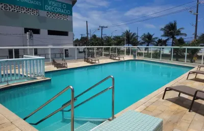 Apartamento à venda em praia grande-sp, maracanã: 1 quarto, vista mar, mobiliado, churrasqueira, 63m², 1 vaga.
