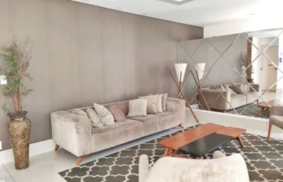 Apartamento de alto padrão para locação na guilhermina em praia grande-sp: 2 quartos, 1 suíte, 1 sala, 2 banheiros, 1 vaga, 80m².