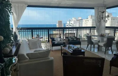 Alto padrão com vista mar e  4 suítes , meia praia, itapema - sc