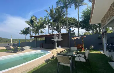 Linda chácara com piscina, medeiros, barra velha - sc