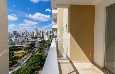 Apartamento, 2q 1 suíte, setor oeste, repleto em armários, 15º andar, nascente, 1 vaga de garagem