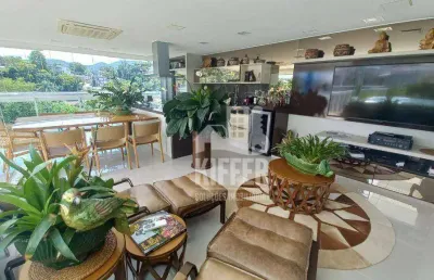 Cobertura luxuosa com 4 quartos em camboinhas – 264m², porteira fechada, vista livre e área gourmet integrada
