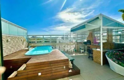 Cobertura linear no ingá  3 quartos planejados, piscina, churrasqueira, energia solar e vista livre | 3 vagas na escritura.
