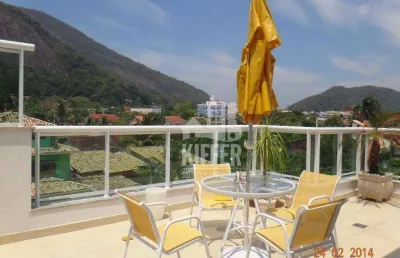 Imobiliária kiffer ferreira anuncia: coberura duplex, 2 banheiros, 2 suítes, 01 quarto, closet, 02 varandas, piscina com aquecimento, vista para a ser
