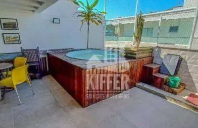 Cobertura duplex com 3 quartos no privilege residencial  à venda, 140 m² por r$ 1.020.000 - santa rosa - niterói/rj